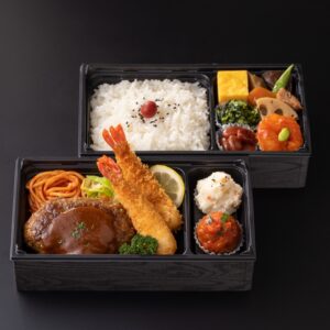 九州産黒毛和牛ハンバーグ＆海老フライ洋弁当