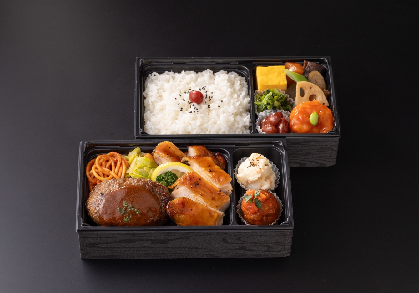 九州産黒毛和牛ハンバーグ＆いずみ鶏ロースト洋弁当